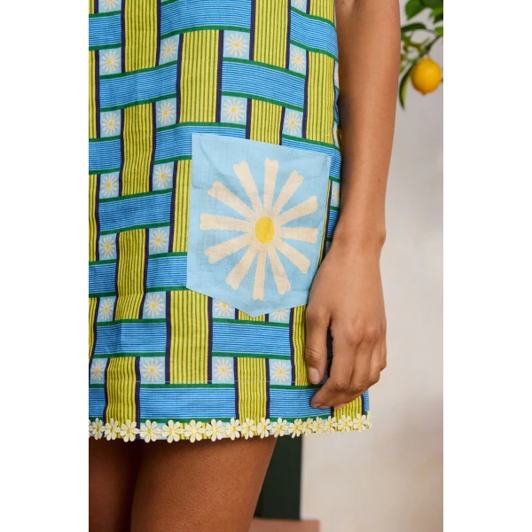 Alemais Sunlounge Mini Dress  Sustainable Dresses with Alemais print - Coveti Australian Designer