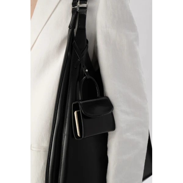 By Far Amber Folio Grape Calf Leather Shoulder Bag, view 3