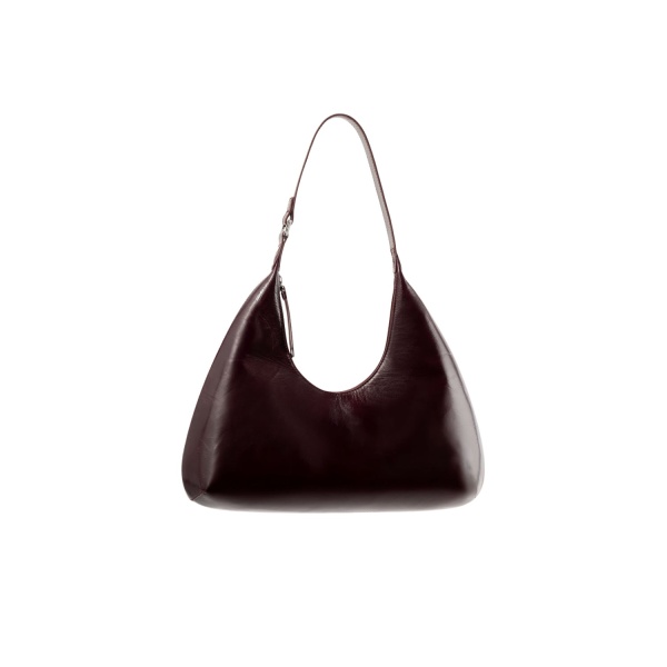 BY FAR Amber - By Far Red - 90s Minimalist Leather Bag at Coveti