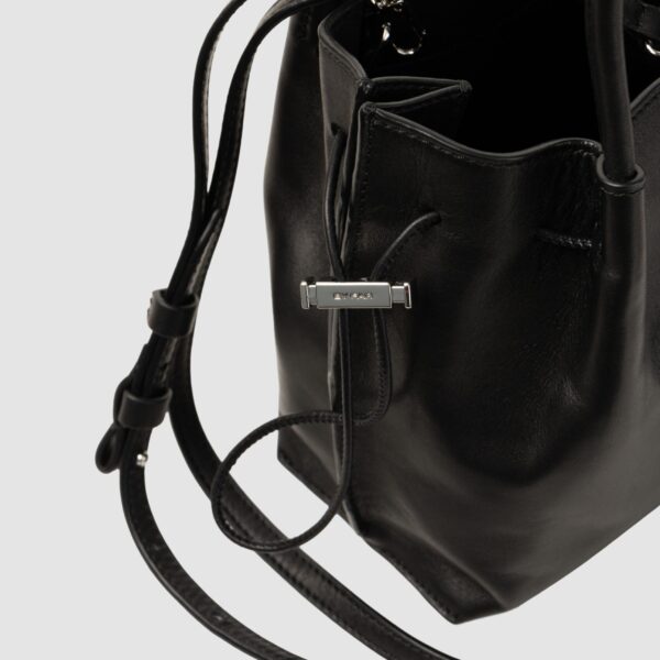 BY FAR Baby Kayla - By Far Black - 90s Minimalist Leather Bag at Coveti