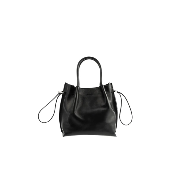 BY FAR Baby Kayla - By Far Black - 90s Minimalist Leather Bag at Coveti