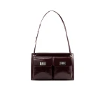 BY FAR Billy Tote - By Far Red - 90s Minimalist Leather Bag at Coveti