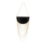 BY FAR Chime - By Far Black - 90s Minimalist Leather Bag at Coveti
