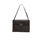 BY FAR Cora - By Far Brown - 90s Minimalist Leather Bag at Coveti