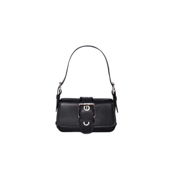 Eloise Black Nappa Leather Shoulder Bag