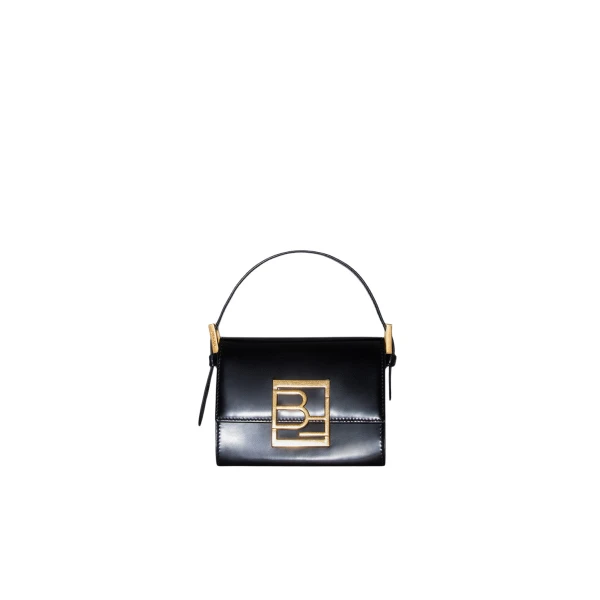 BY FAR Fran - By Far Black - 90s Minimalist Leather Bag at Coveti