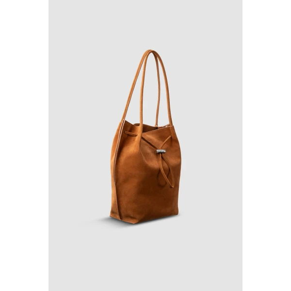 BY FAR Kayla - By Far Brown - 90s Minimalist Leather Bag at Coveti