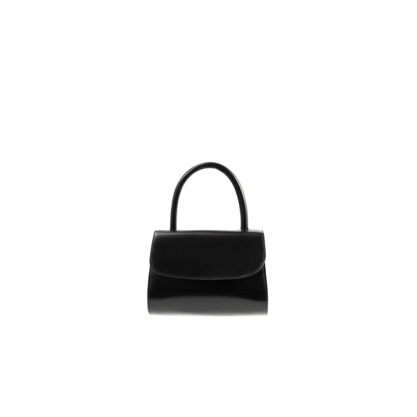 BY FAR Mini 2.0 - By Far Black - 90s Minimalist Leather Bag at Coveti