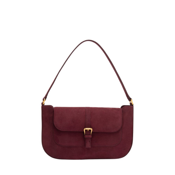 BY FAR Miranda - By Far Red - 90s Minimalist Leather Bag at Coveti