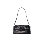 BY FAR Puffy Tilda - By Far Black - 90s Minimalist Leather Bag at Coveti