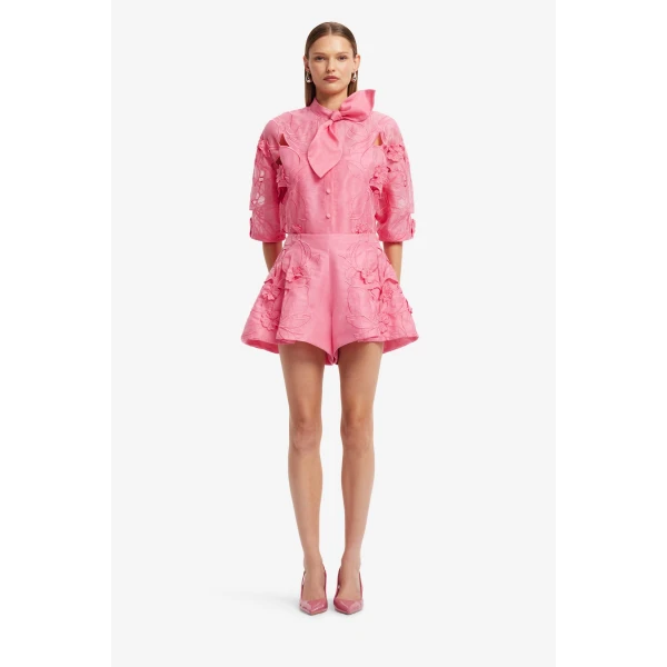 Leo Lin Abby Appliqué Shorts - Leo Lin Dress - Australian Luxury Fashion - Shop at Coveti