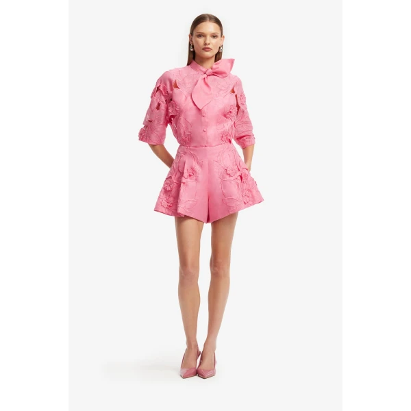 Leo Lin Abby Appliqué Shorts - Leo Lin Dress - Australian Luxury Fashion - Shop at Coveti