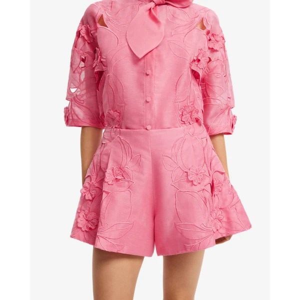 Leo Lin Abby Appliqué Shorts - Leo Lin Dress - Australian Luxury Fashion - Shop at Coveti