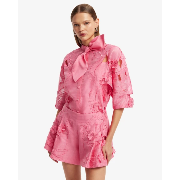 Leo Lin Abby Appliqué Shorts - Leo Lin Dress - Australian Luxury Fashion - Shop at Coveti