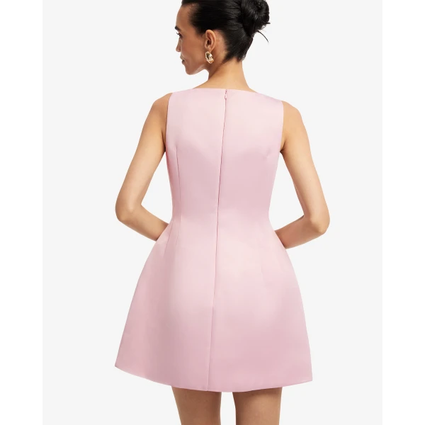 Leo Lin Ali Embroidered Boat Neck Mini Dress - Leo Lin Dress - Australian Luxury Fashion - Shop at Coveti