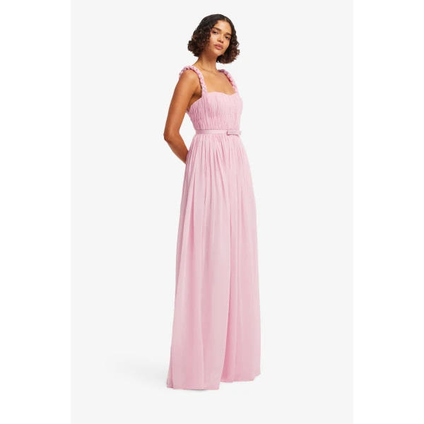 Leo Lin Angelina Ruffled Floor Length Dress - Leo Lin Dress - Australian Luxury Fashion - Shop at Coveti