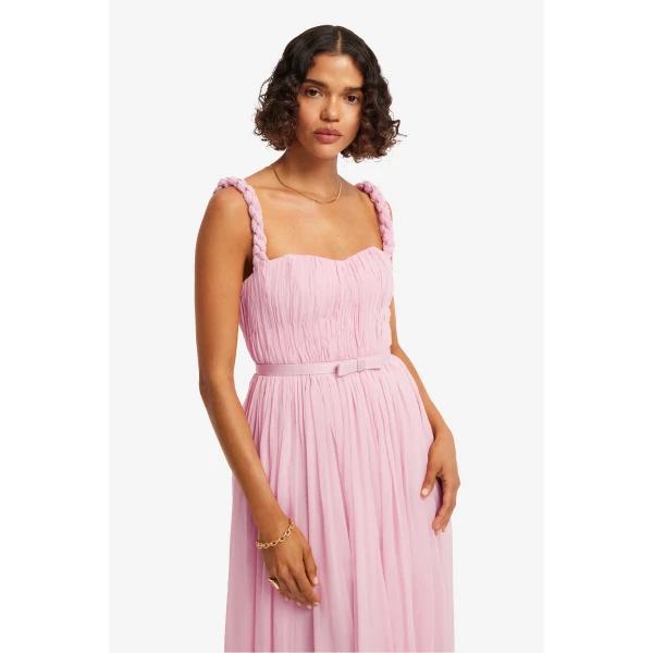 Leo Lin Angelina Ruffled Floor Length Dress - Leo Lin Dress - Australian Luxury Fashion - Shop at Coveti