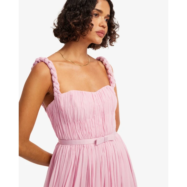 Leo Lin Angelina Ruffled Floor Length Dress - Leo Lin Dress - Australian Luxury Fashion - Shop at Coveti