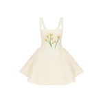 Leo Lin Ariel Embellished Wool Mini Dress - Leo Lin Dress - Australian Luxury Fashion - Shop at Coveti