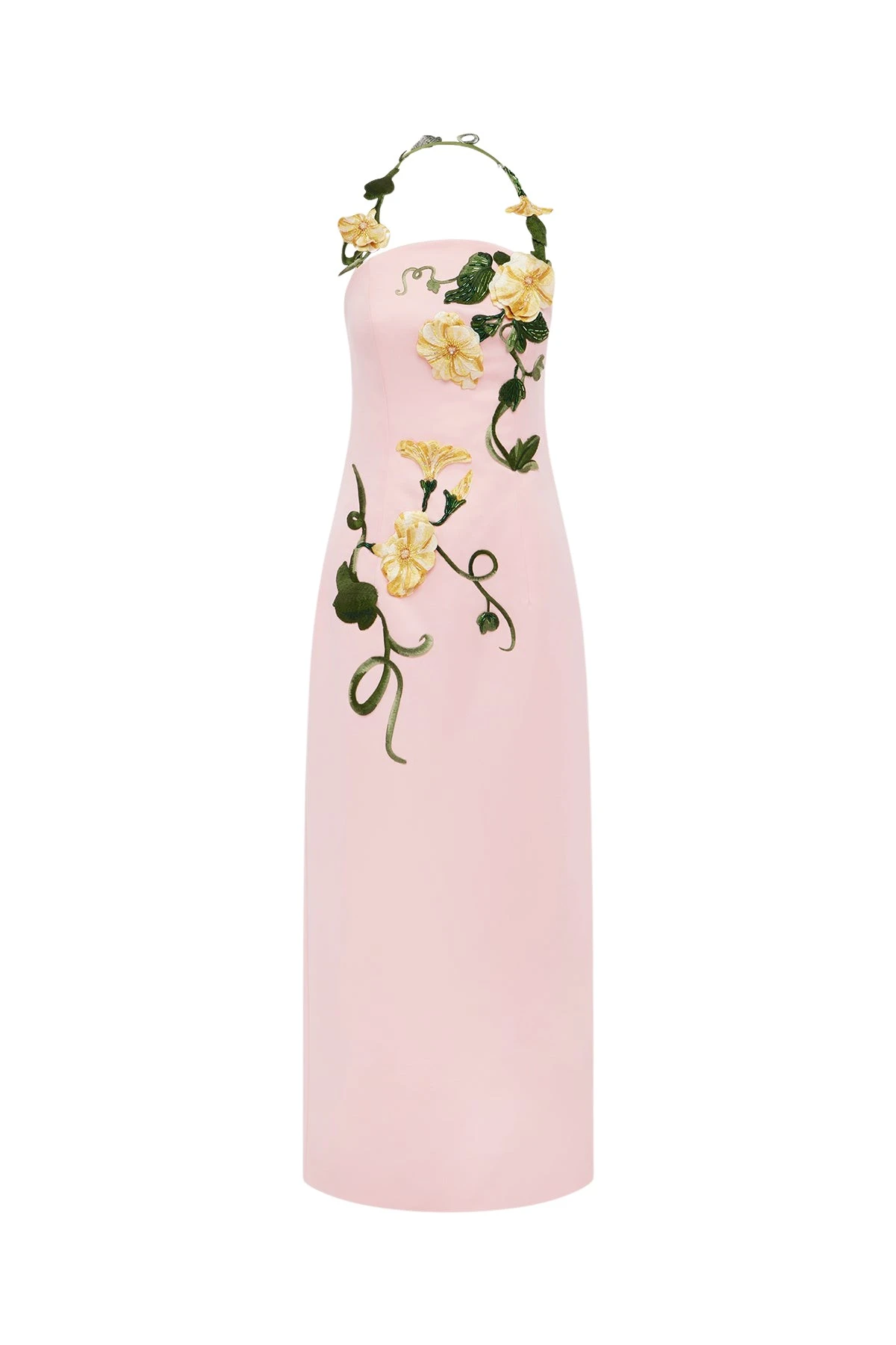 Leo-Lin-Ava62453_nobg Leo Lin Ava Halterneck Appliqué Floral Bustier Maxi Dress - Leo Lin Dress - Australian Luxury Fashion - Shop at Coveti