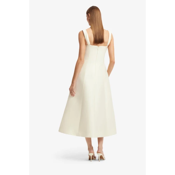 Leo Lin Beatrice Embellished Wool Midi Dress - Leo Lin Dress - Australian Luxury Fashion - Shop at Coveti