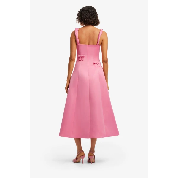 Leo Lin Beatrice Bow Midi Dress - Leo Lin Dress - Australian Luxury Fashion - Shop at Coveti
