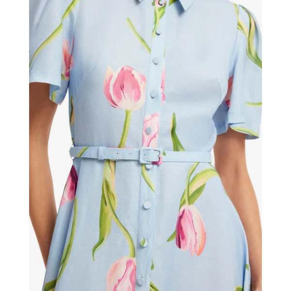 Leo Lin Becca Short Sleeve Midi Dress - Leo Lin Dress - Australian Luxury Fashion - Shop at Coveti