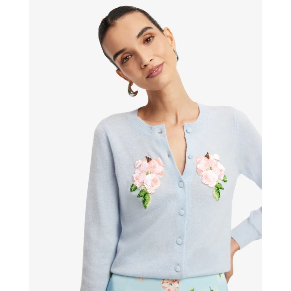 Leo Lin Claire Embellished Knit Cardigan - Leo Lin Dress - Australian Luxury Fashion - Shop at Coveti