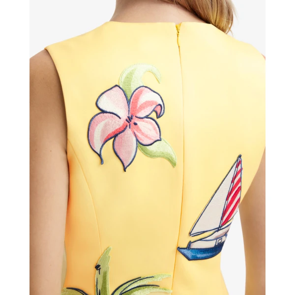 Leo Lin Cleo Embroidered Sleeveless Midi Dress - Leo Lin Dress - Australian Luxury Fashion - Shop at Coveti