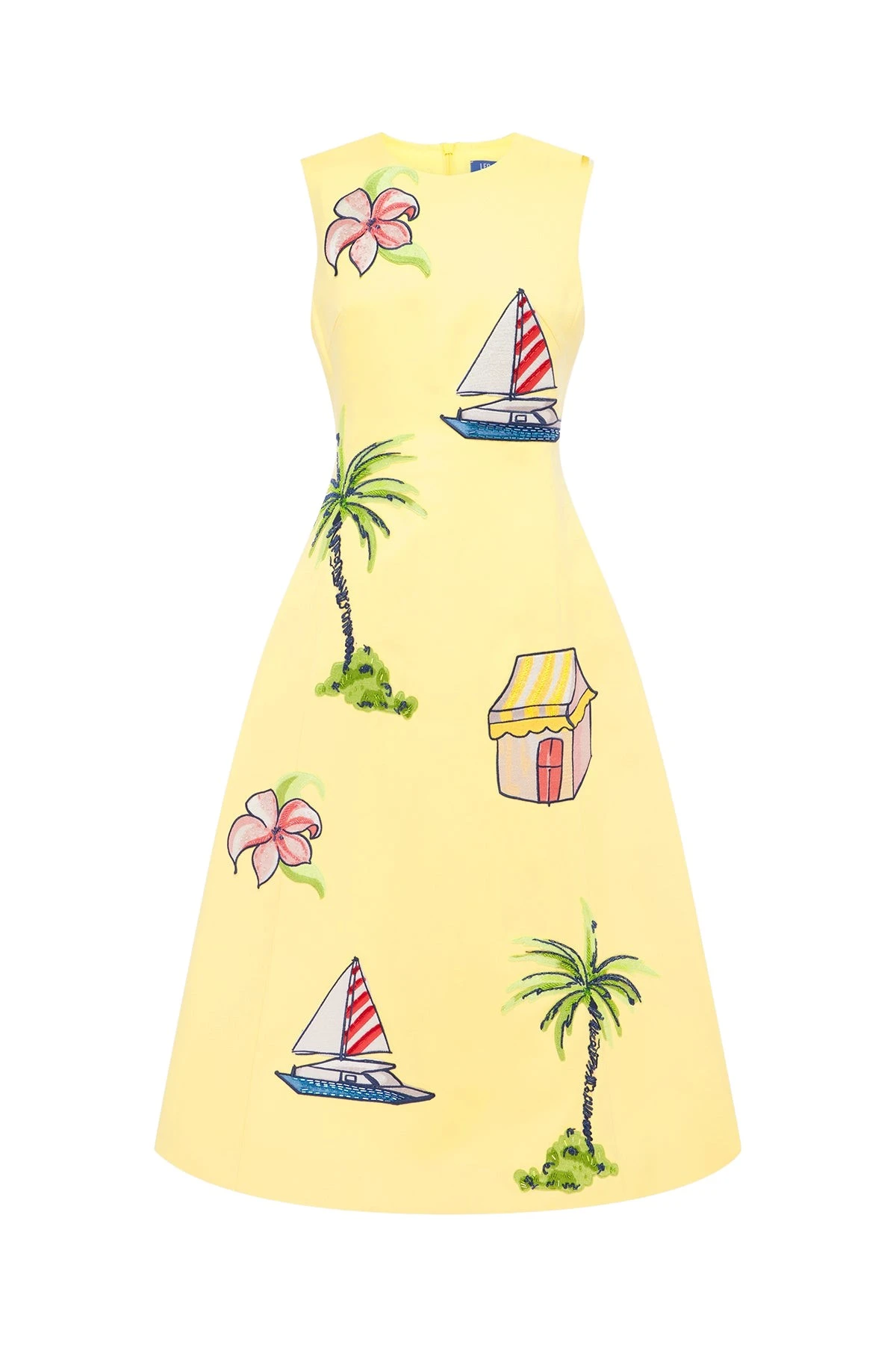 Leo-Lin-Cleo81306_nobg Leo Lin Cleo Embroidered Sleeveless Midi Dress - Leo Lin Dress - Australian Luxury Fashion - Shop at Coveti