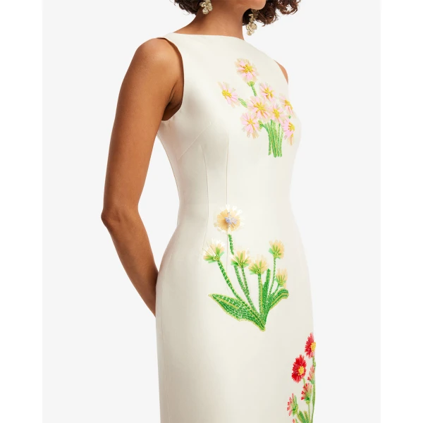 Leo Lin Eleanor Embellished Wool Midi Dress - Leo Lin Dress - Australian Luxury Fashion - Shop at Coveti