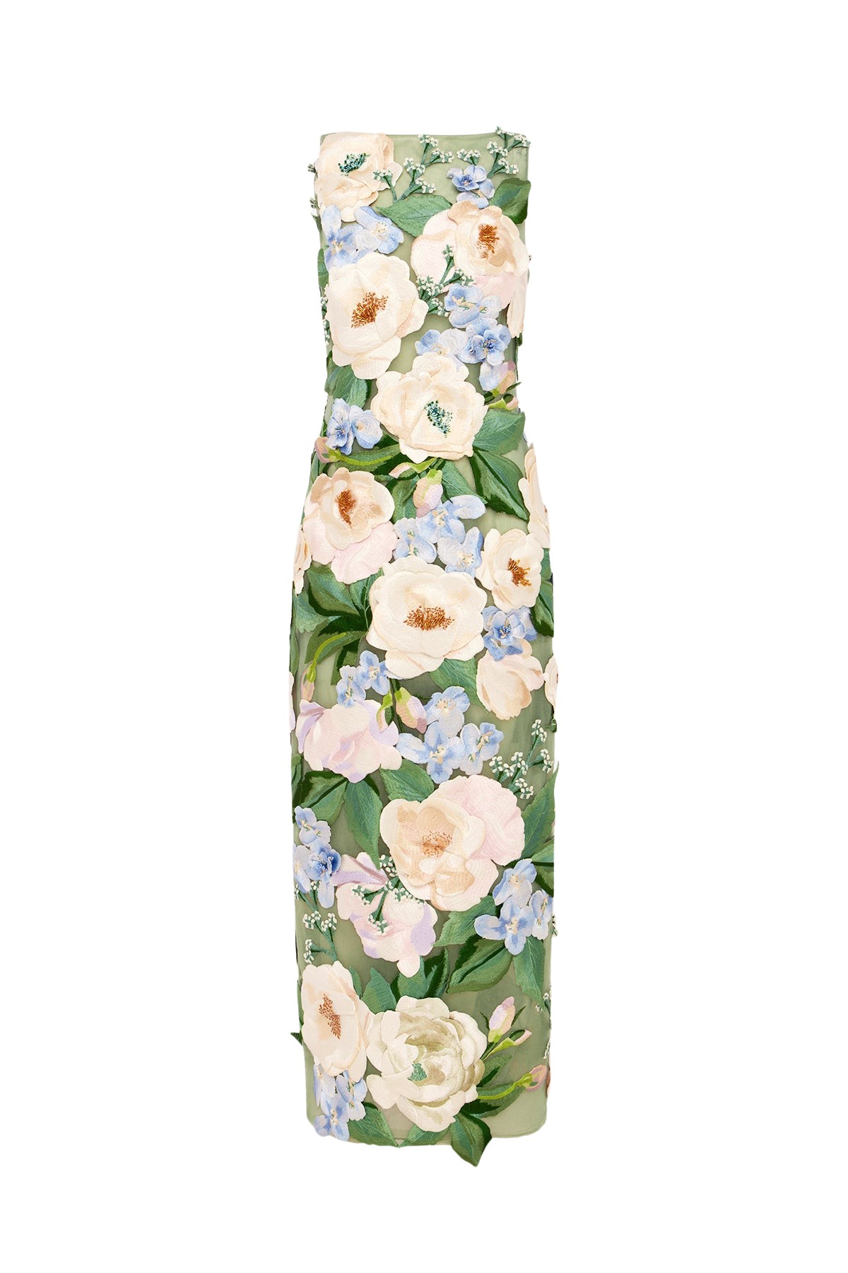 Leo Lin Fleur Floral Hand-Embroidered Backless Maxi Dress - Leo Lin Dress - Australian Luxury Fashion - Shop at Coveti