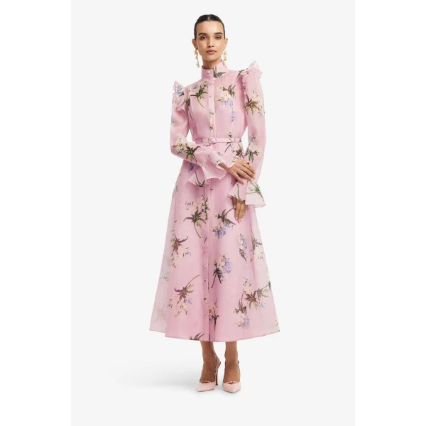 Leo Lin Katrina Butterfly Sleeve Midi Dress - Leo Lin Dress - Australian Luxury Fashion - Shop at Coveti