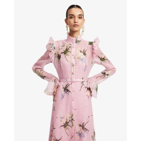 Leo Lin Katrina Butterfly Sleeve Midi Dress - Leo Lin Dress - Australian Luxury Fashion - Shop at Coveti