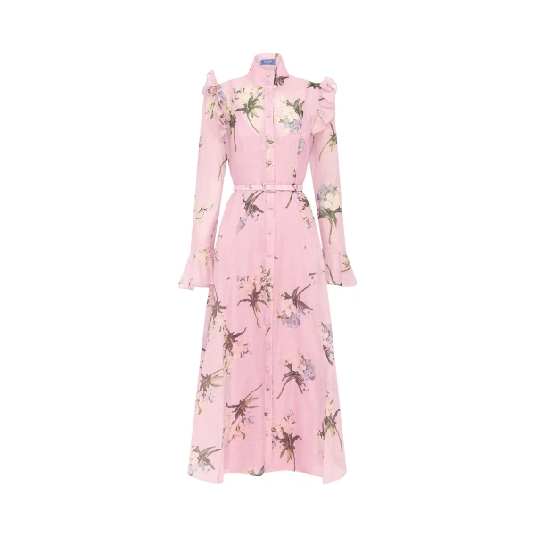 Leo Lin Katrina Butterfly Sleeve Midi Dress - Leo Lin Dress - Australian Luxury Fashion - Shop at Coveti