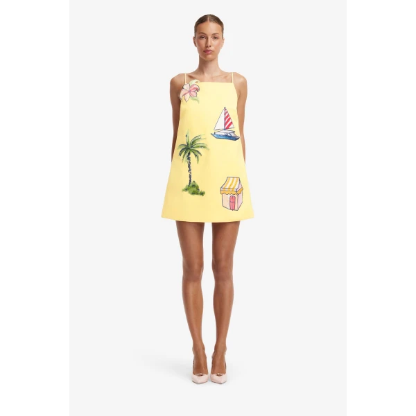 Leo Lin Leia Embroidered Mini Dress - Leo Lin Dress - Australian Luxury Fashion - Shop at Coveti