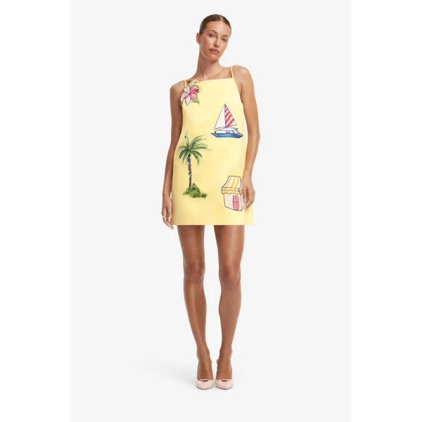 Leo Lin Leia Embroidered Mini Dress - Leo Lin Dress - Australian Luxury Fashion - Shop at Coveti