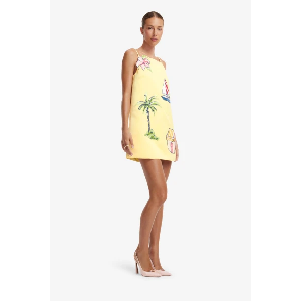 Leo Lin Leia Embroidered Mini Dress - Leo Lin Dress - Australian Luxury Fashion - Shop at Coveti