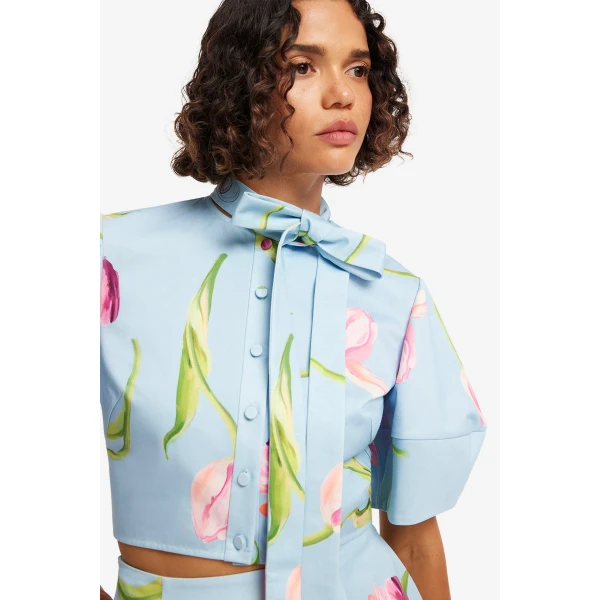 Leo Lin Molly Puff Sleeve Top - Leo Lin Dress - Australian Luxury Fashion - Shop at Coveti
