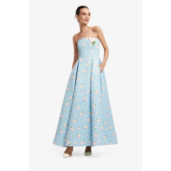Leo Lin Nora Bustier Maxi Dress - Leo Lin Dress - Australian Luxury Fashion - Shop at Coveti