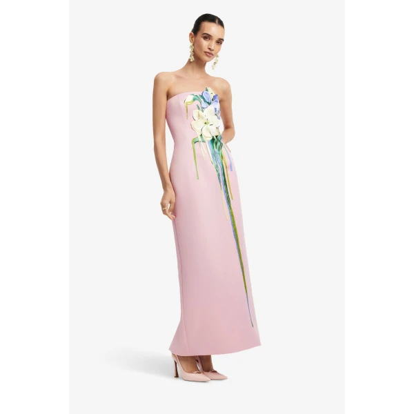 Leo Lin Rayna Embroidered Bustier Maxi Dress - Leo Lin Dress - Australian Luxury Fashion - Shop at Coveti