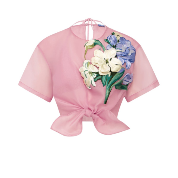 Leo Lin Riley Embroidered Sleeve Top - Leo Lin Dress - Australian Luxury Fashion - Shop at Coveti
