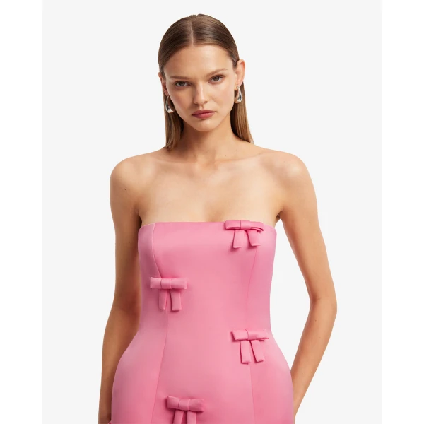 Leo Lin Roselle Bow Mini Dress - Leo Lin Dress - Australian Luxury Fashion - Shop at Coveti