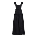 Markarian Alanna Black Gingham Taffeta Ruffle Tiered Gown - Dresses - New York Luxury Occasion Wear at Coveti