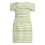 Markarian Alice Lime Textured Stripe Dress - Dresses - New York Luxury Occasion Wear at Coveti