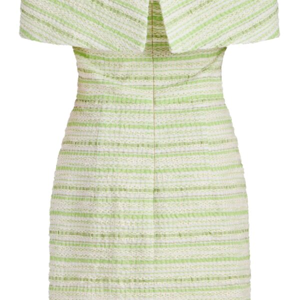 Markarian Alice Lime Textured Stripe Dress - Dresses - New York Luxury Occasion Wear at Coveti