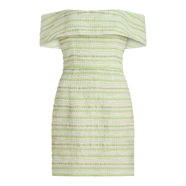 Markarian Alice Lime Textured Stripe Dress