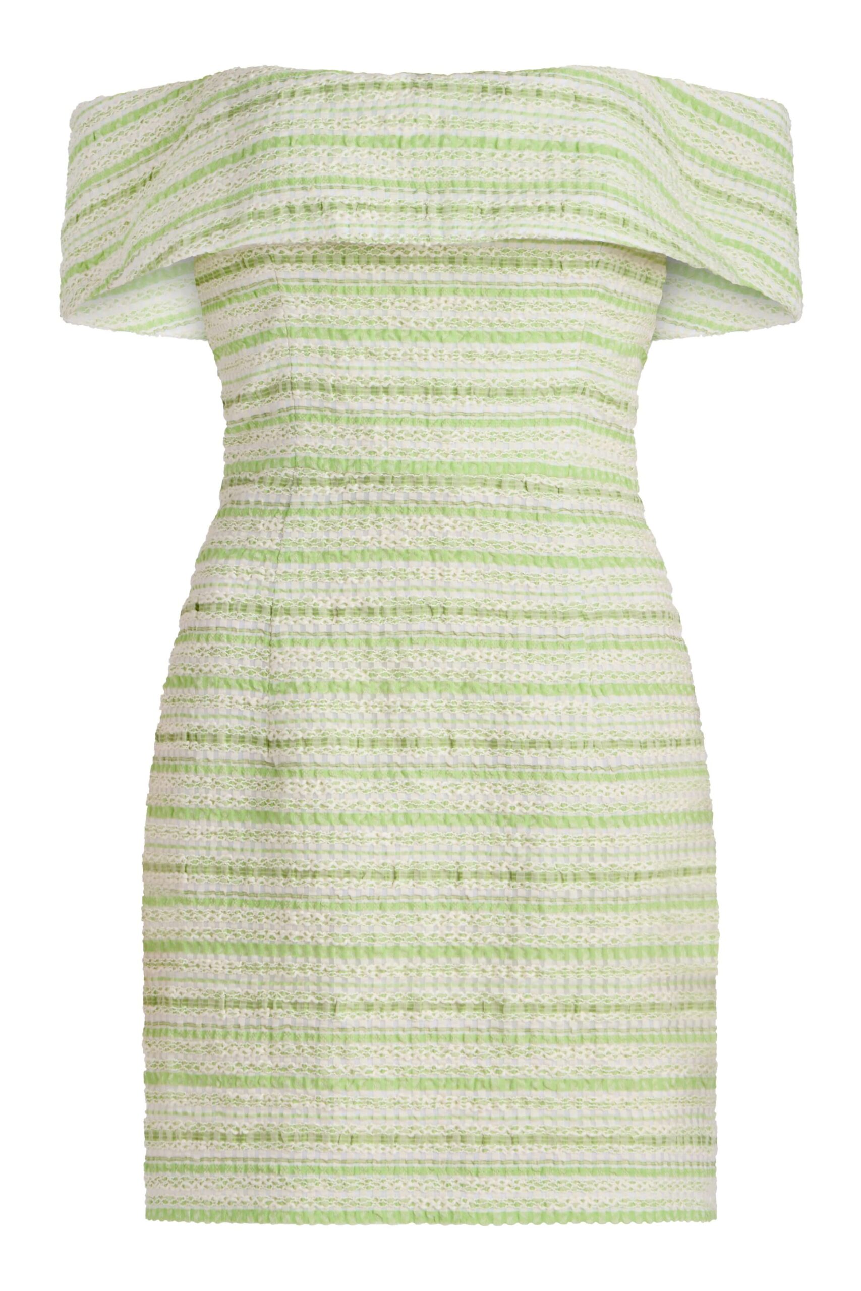 Markarian Alice Lime Textured Stripe Dress - Dresses - New York Luxury Occasion Wear at Coveti Markarian Alice Lime Textured Stripe Dress - Dresses - New York Luxury Occasion Wear at Coveti