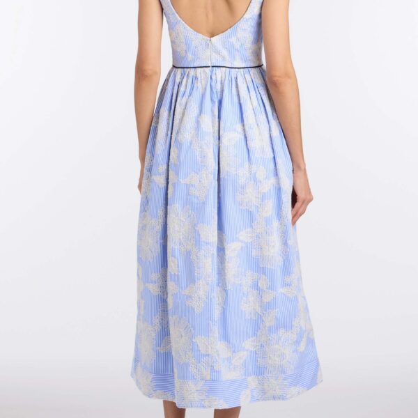Markarian Apple Embroidered Stripe Dress - Dresses - New York Luxury Occasion Wear at Coveti