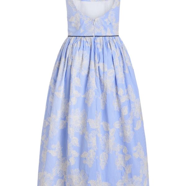 Markarian Apple Embroidered Stripe Dress - Dresses - New York Luxury Occasion Wear at Coveti